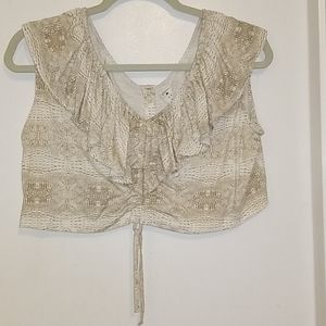 Kate Quinn/ mama ruffle crop top